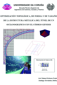 Optimización topológica, de forma y de tamaño de la estructura metálica del túnel de un oceanográfico con el código GENESIS