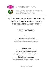 Análisis y optimización en entornos de incertidumbre de estructuras de Ingeniería Civil y Aeronáutica